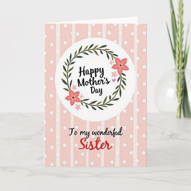 Lovely Mothers Day Emblem Card (Front)