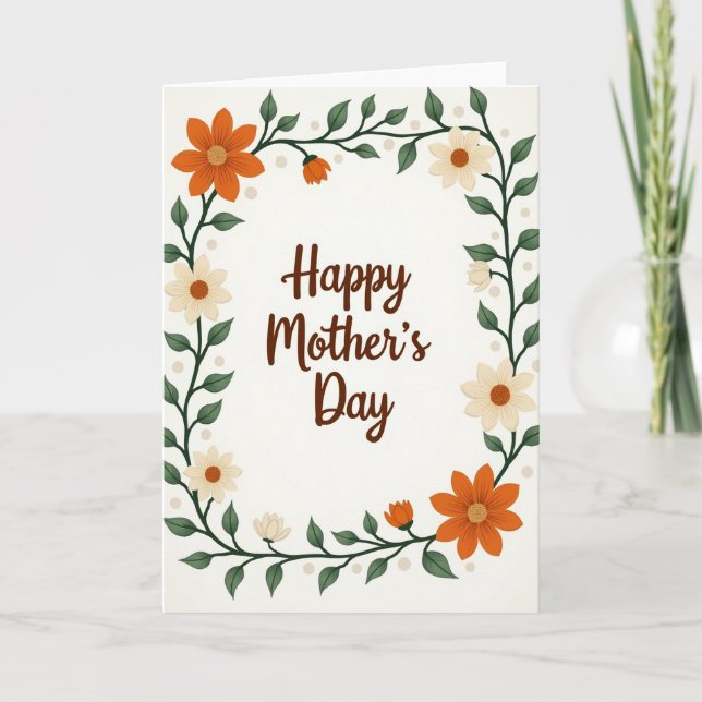 Lovely Mothers Day Floral Card (Front)