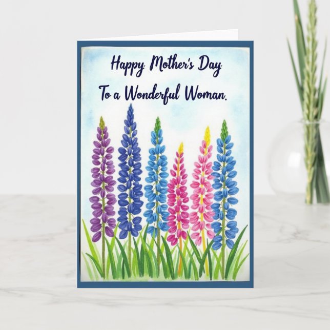 Lovely Mothers Day Flower Card (Front)