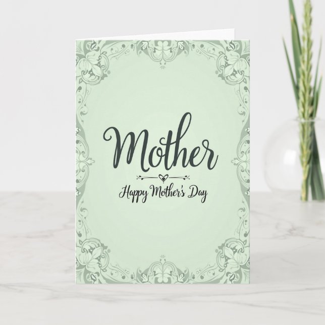 Lovely Mothers Day Heart Design Card (Front)
