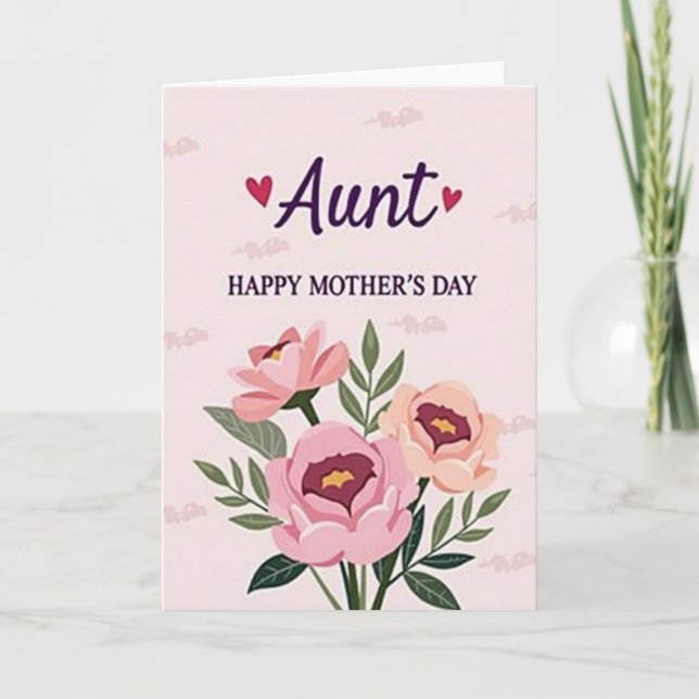 Lovely Mothers Day Hearts Card (Front)