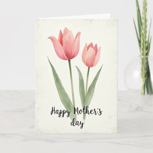 Lovely Mothers Day Painted Card (Front)