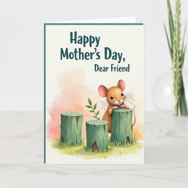 Lovely Mothers Day Peach Card (Front)