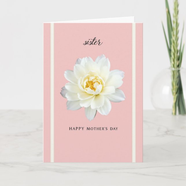 Lovely Mothers Day Peony Card (Front)