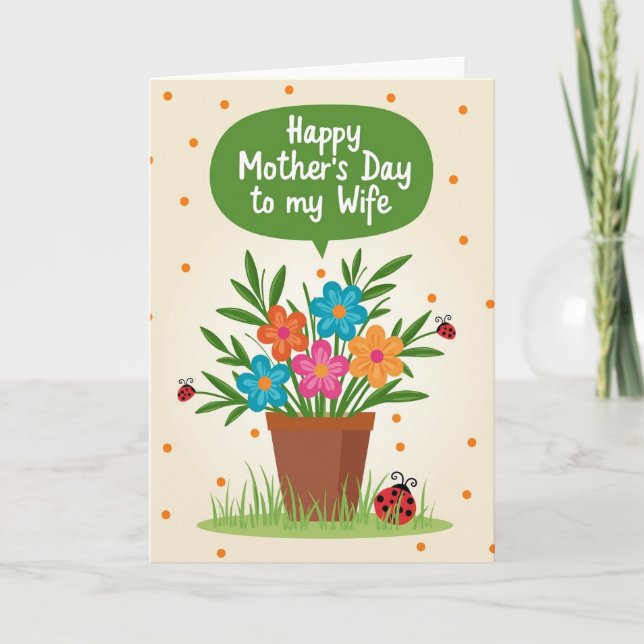 Lovely Mothers Day Pot Card (Front)