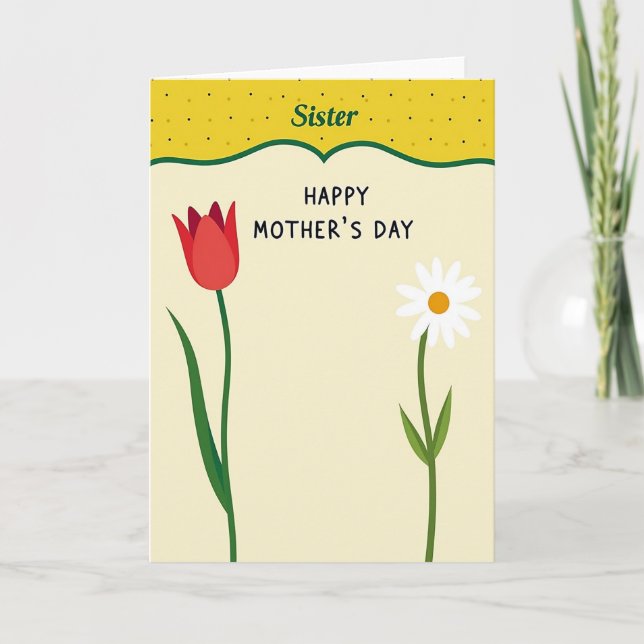 Lovely Mothers Day Sister Card (Front)