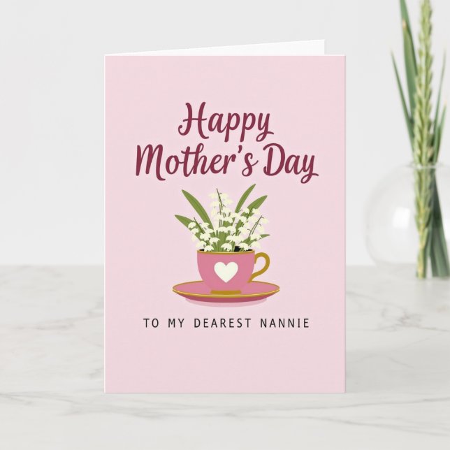 Lovely Mothers Day Teacup Card (Front)