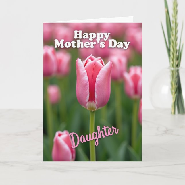 Lovely Mothers Day Tulip Card (Front)