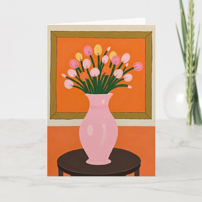 Lovely Mothers Day Vase Card (Front)