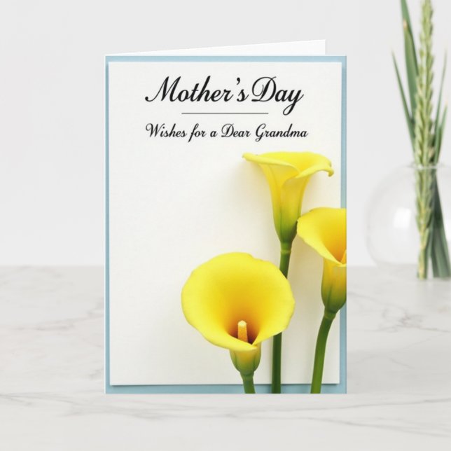 Lovely Mothers Day Yellow Card (Front)