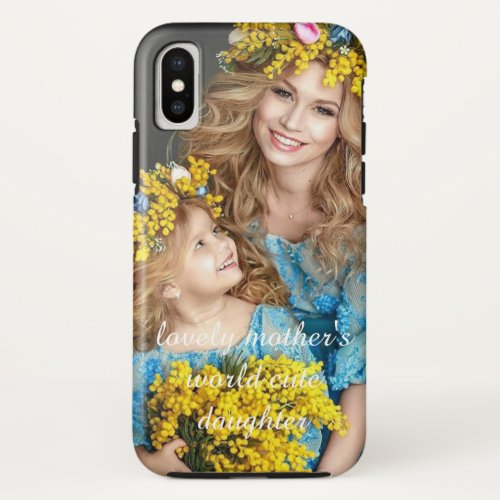 lovely mothers world cute daughter iPhone x case