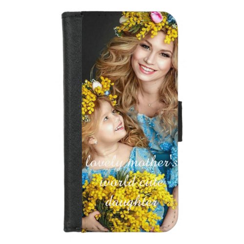 lovely mothers world cute daughter iPhone 87 wallet case