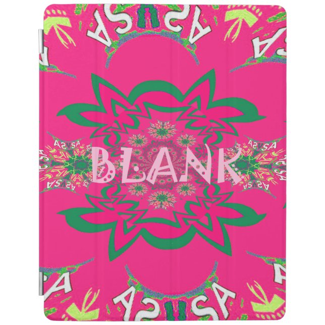 Lovely multi colored design iPad smart cover (Front)