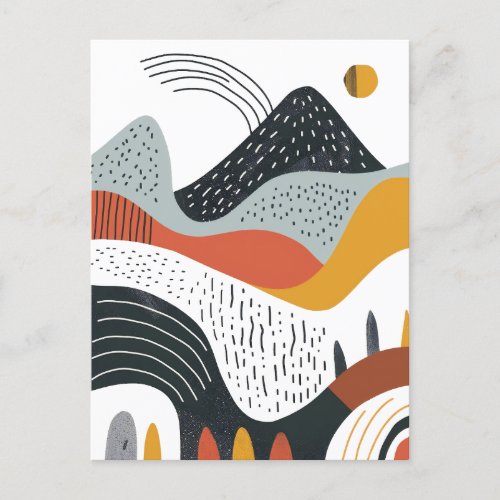 Lovely multifunctional illustration postcard