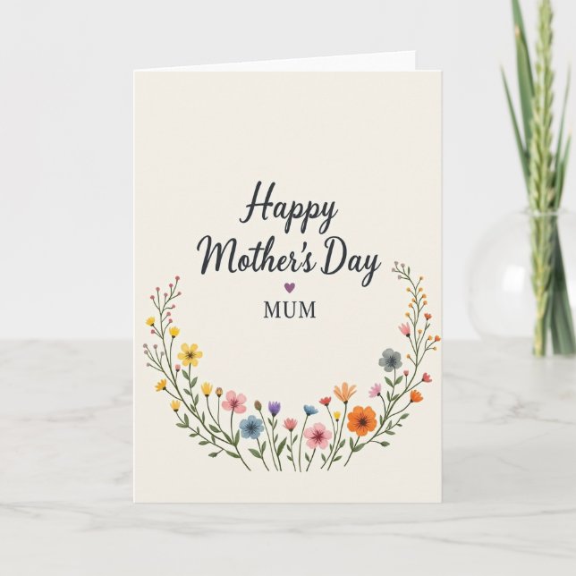 Lovely Mums Day Card (Front)