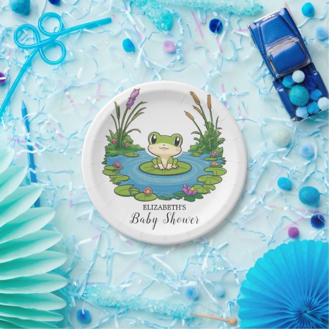 Lovely Mystical Frog Baby Shower Paper Plates (Party)