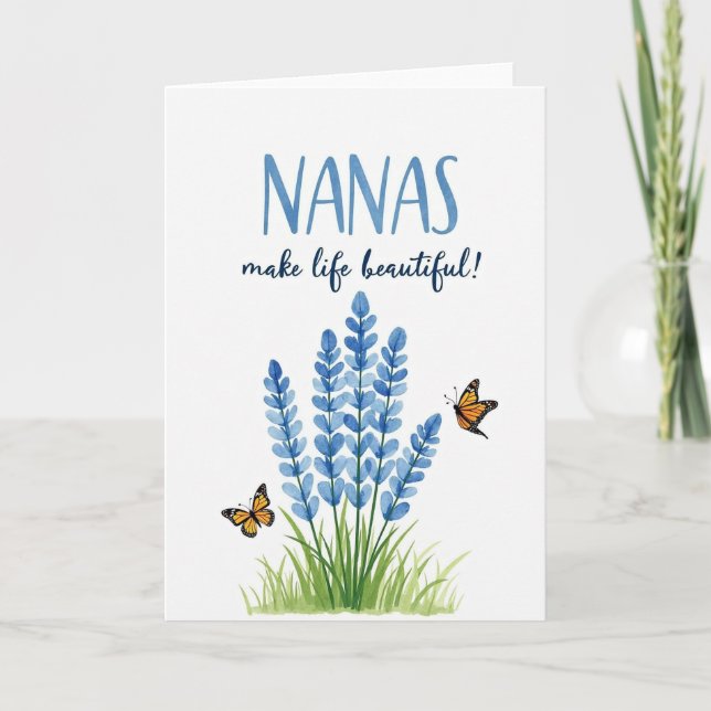 Lovely Nanas Floral Day Card (Front)