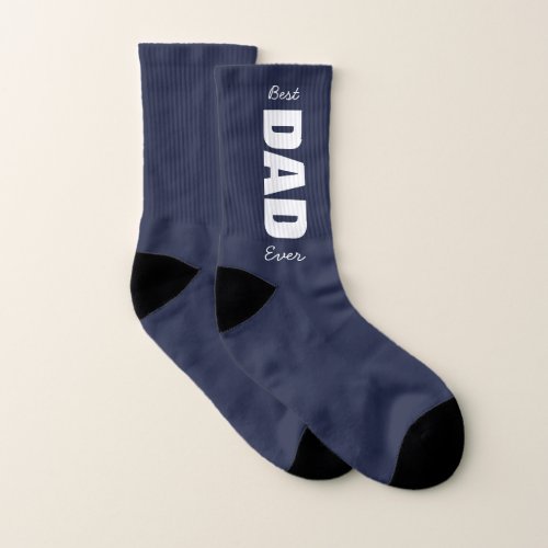 Lovely navy blue and white Best dad ever  Socks