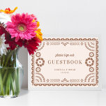 Lovely Neutral Papel Picado Wedding Guestbook Sign at Zazzle