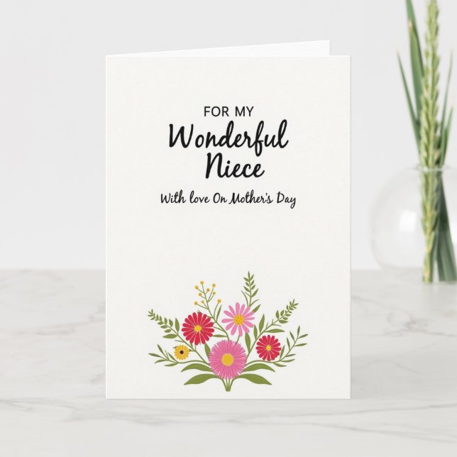 Lovely Niece Message Card (Front)