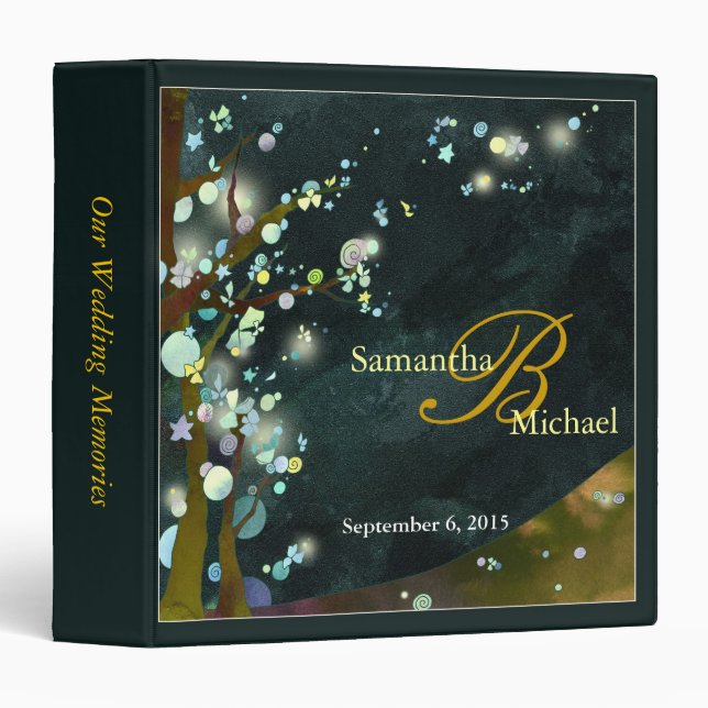 Lovely Night: Monogram Wedding Photo Binder (Front/Spine)