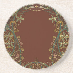 Lovely Nouveau Floral With Lily Coaster