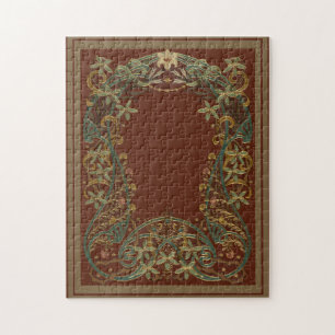 Lovely Nouveau Floral With Lily Jigsaw Puzzle
