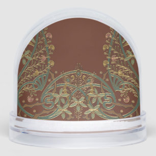Lovely Nouveau Floral With Lily Snow Globe