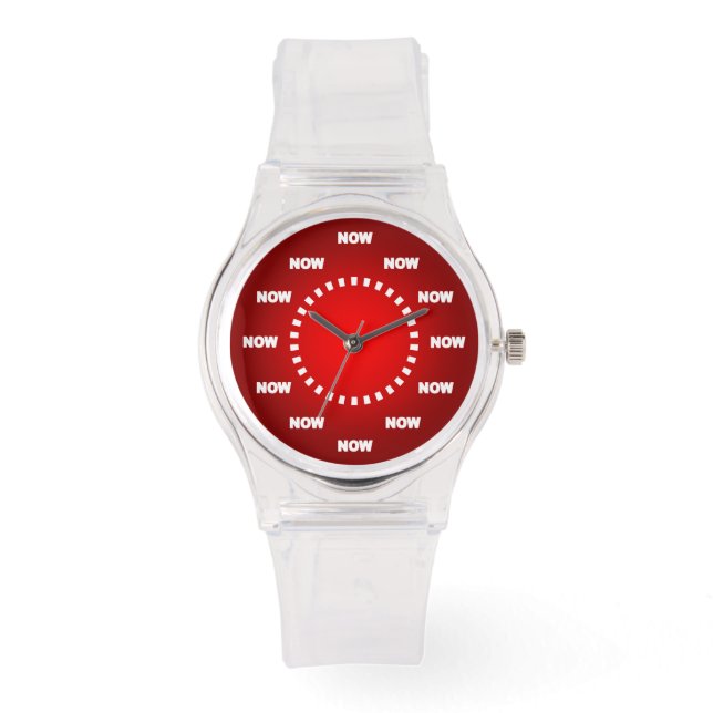Lovely "NOW" Watch (Red) (Front)