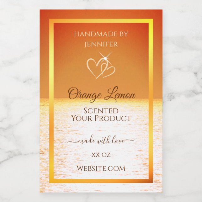 Lovely Ocean Design Product Packaging Labels (Single Label)