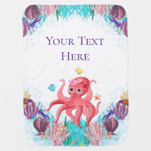 Lovely Ocean Sea Octopus colourful gift Baby Blanket
