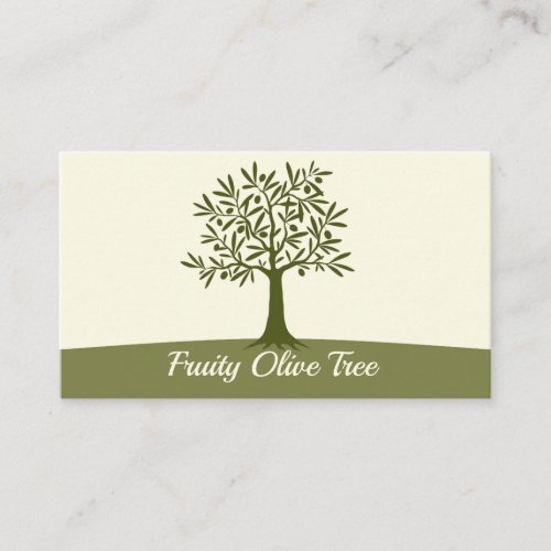 Lovely Olive Tree With Fruit Business Card