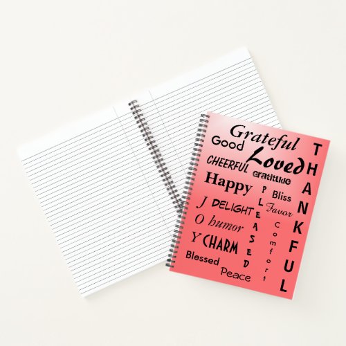 Lovely Ombre Pink Affirmations Notebook