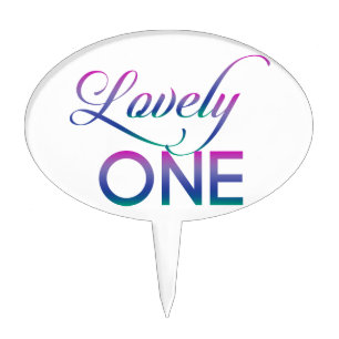 Lovely One Cake Topper