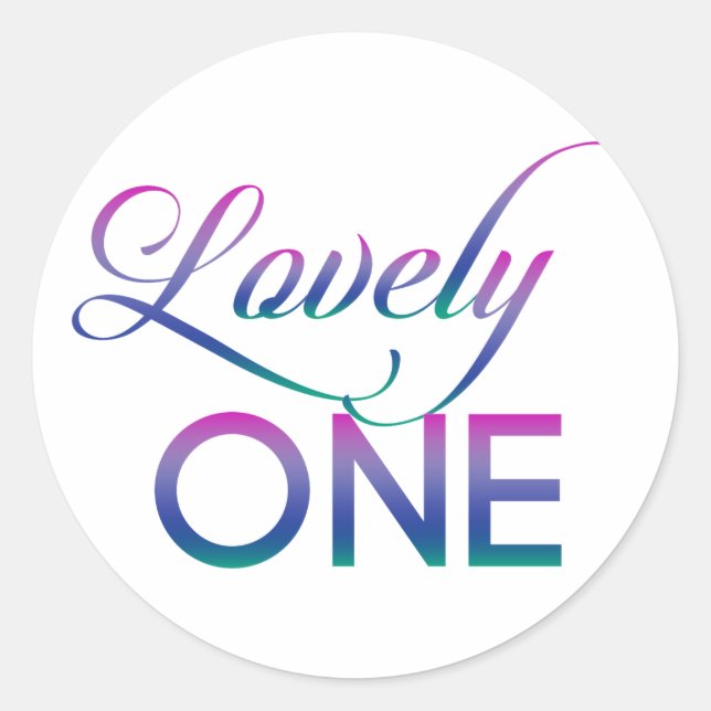 Lovely One Classic Round Sticker (Front)