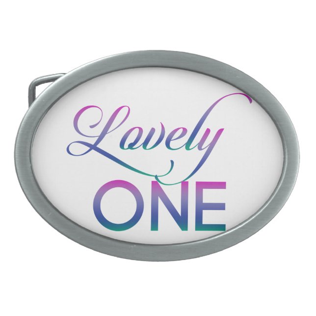 Lovely One Oval Belt Buckle (Front)