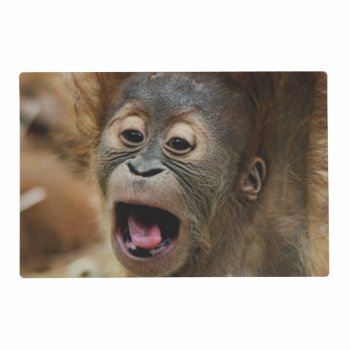 Lovely Orang Baby Placemat by MehrFarbeImLeben at Zazzle