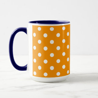Lovely Orange Color With White Polka Dots Mug