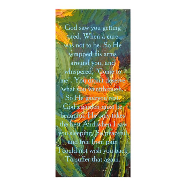 Lovely Orange Yellow Cone Flower Sympathy Card (Front)