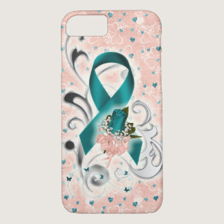 Lovely ovarian cancer awareness cell phone case