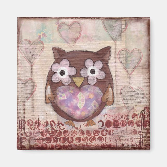 Lovely Owl Magnet (Front)