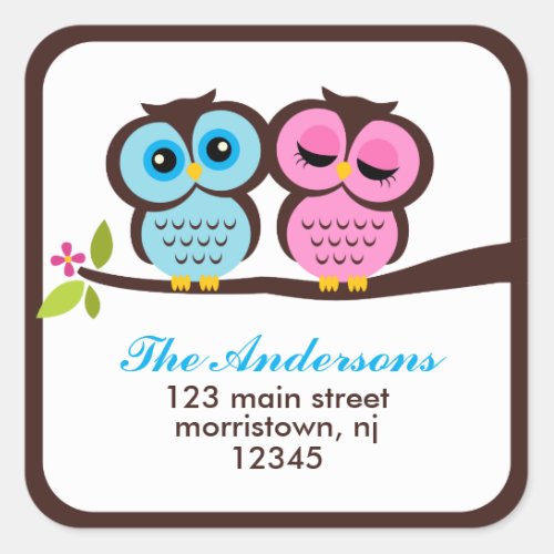 Lovely Owls Address Labels