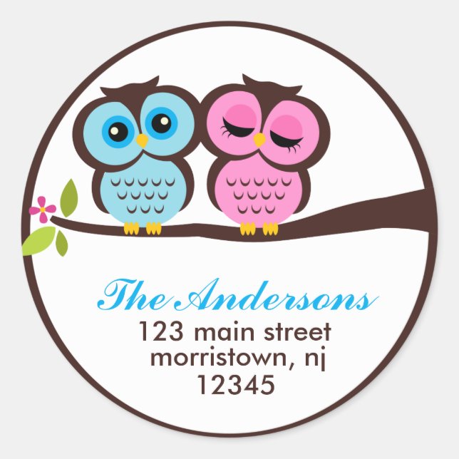 Lovely Owls Address Labels (Front)