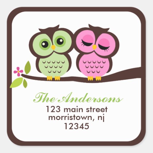 Lovely Owls Address Labels