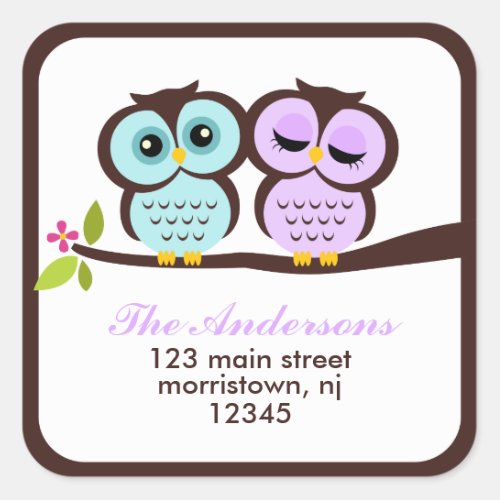 Lovely Owls Address Labels