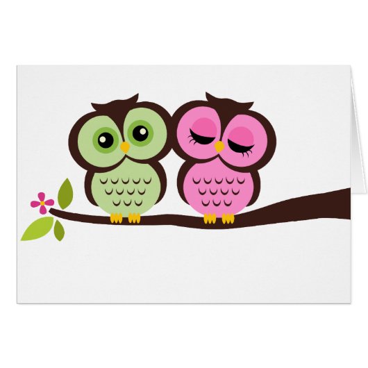 Lovely Owls Cards (Front Horizontal)