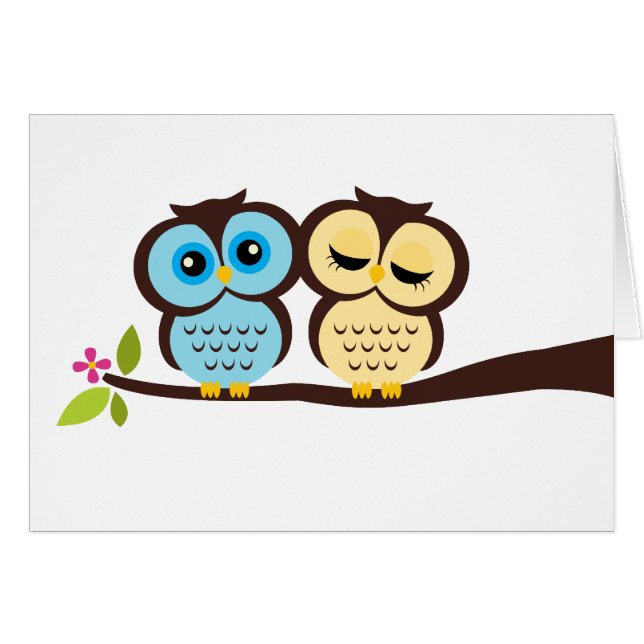 Lovely Owls Cards (Front Horizontal)