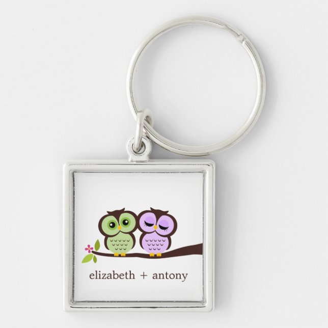 Lovely Owls Keychain (Front)