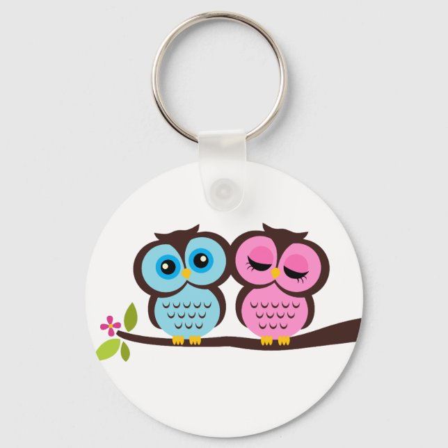 Lovely Owls Keychain (Front)