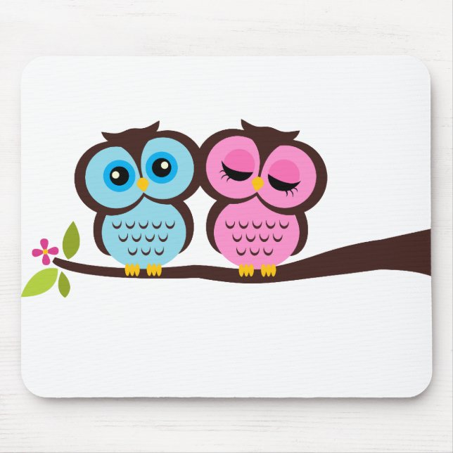 Lovely Owls Mouse Pad (Front)